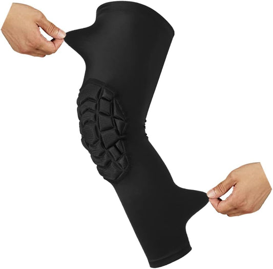 Knee Pads Compression Leg Sleeve Knee Sleeve for All Sports Wrestling Protector Gear, 1 Pair of Knee Paded